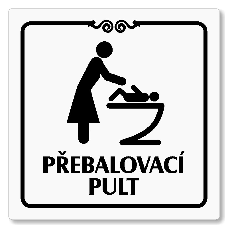 Přebalovací pult, 118x118mm, bílá, Texas